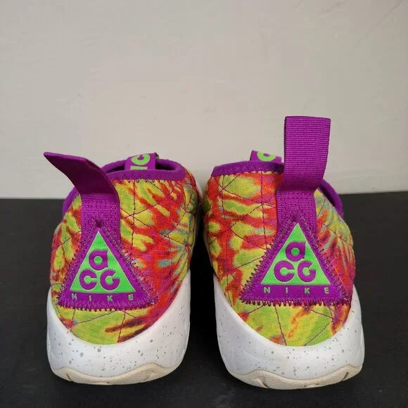 Nike ACG Moc 3.O Sneakers Mens Size 8 Tie Die Slip Ons Neon Athletic CW2463-300 - Picture 6 of 11